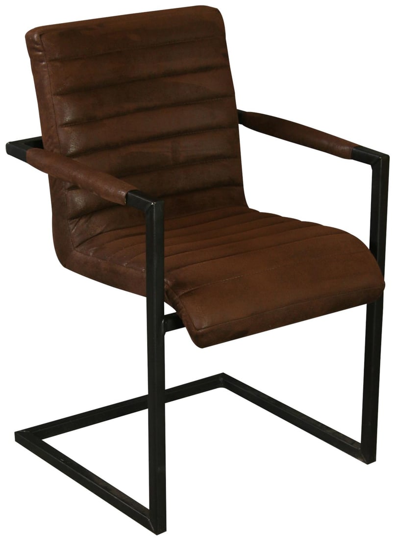 Hobbs Bordeaux Industrial Dining Chair in Microfiber Suede (1 of 6)