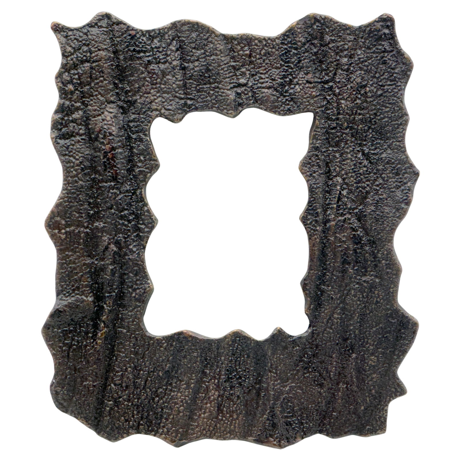 Denis Mathews 'Elephant Skin #4' Bronze Frame 2003 England: Denis Mathews 'Elephant Skin #4' Bronze Frame 2003 England This exceptional "Elephant Skin #4" bronze frame by esteemed British sculptor Denis Mathews (1913-1997) is a striking tribute to the artist's