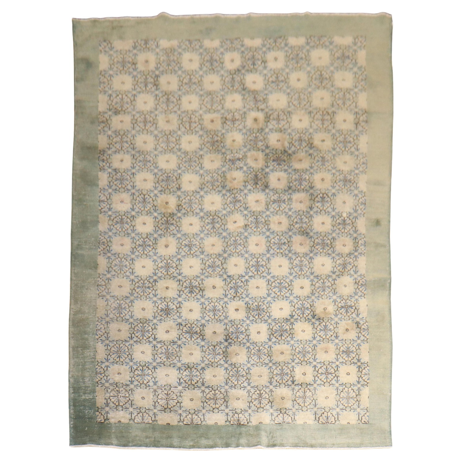 Mid 20th Century Turkish Wool Arts and Crafts Hand-Knotted Rug 82x116 in (1 of 10)