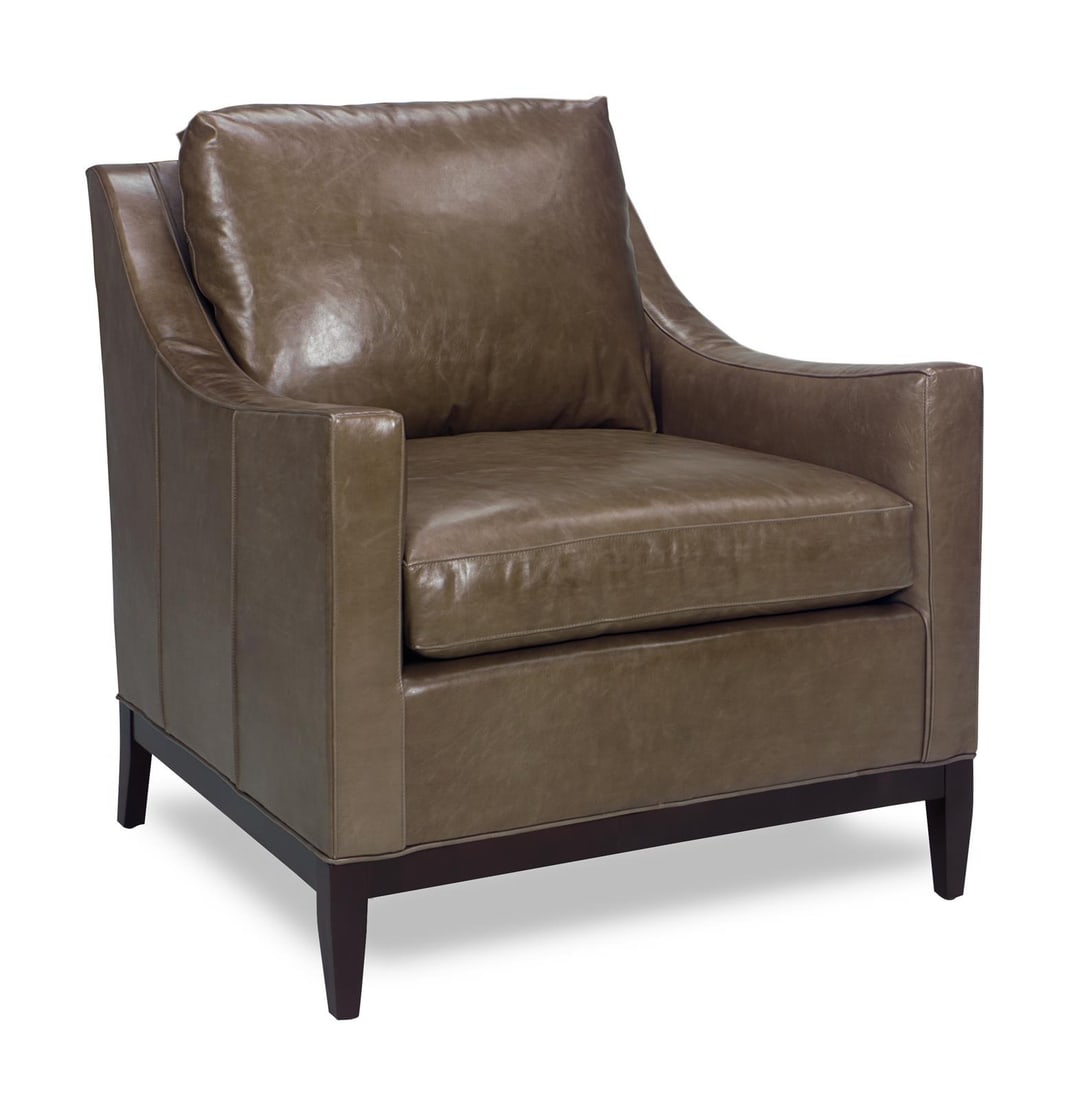 Handcrafted English Traditional Leather Chair Avocado Color (1 of 1)