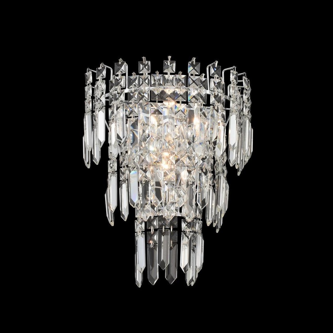 Kalco Pandoro Chrome Wall Sconce with Firenze Crystal 2-Light (1 of 1)