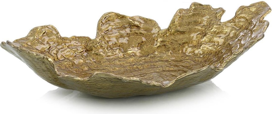 John-Richard Brass Decorative Charger Tray Ribbed Design (1 of 1)