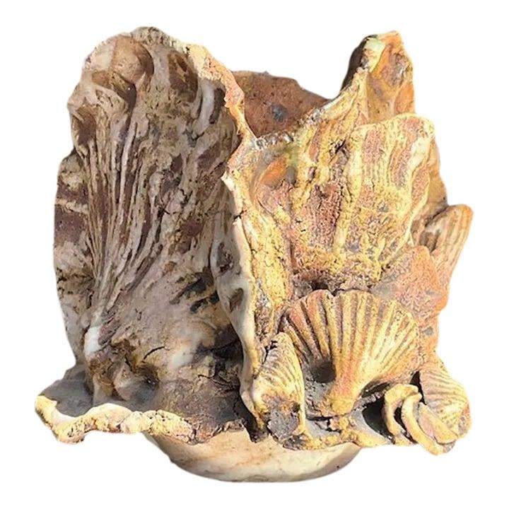 Handcrafted Studio Pottery Vase With Coastal Boho Organic Design (1 of 7)