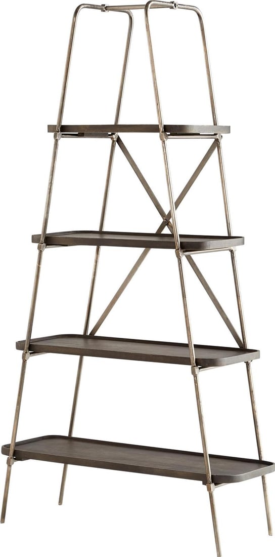 Cyan Fortress Etagere Mid-Century Modern Iron Finish 72H (1 of 1)