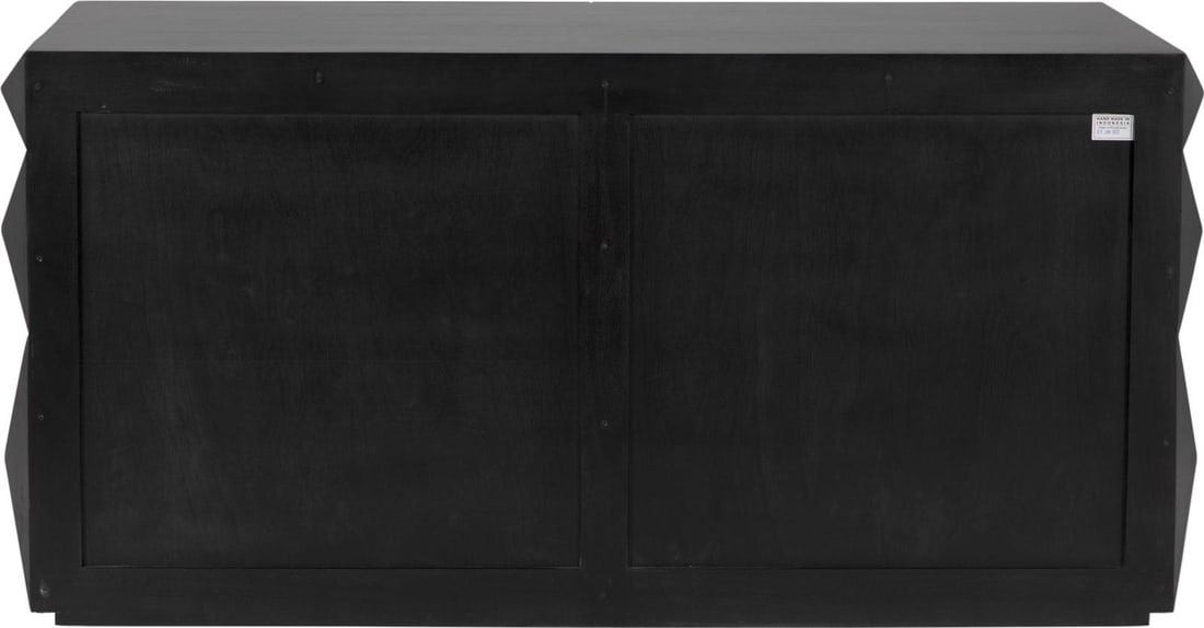 Noir Elegant Black Mahogany Desk with Brass Pulls (1 of 18)