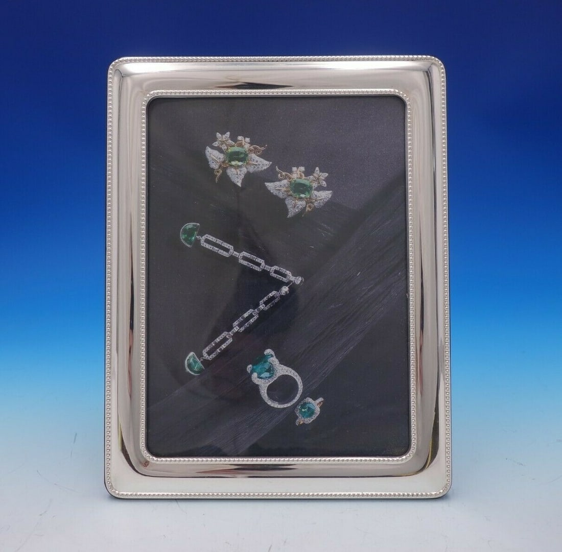 Christofle Perles Sterling Silver Picture Frame 5 x 7 Never Used (1 of 6)