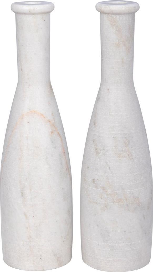 Elegant Moris White Marble Candle Holders by Noir 13 inches (1 of 1)