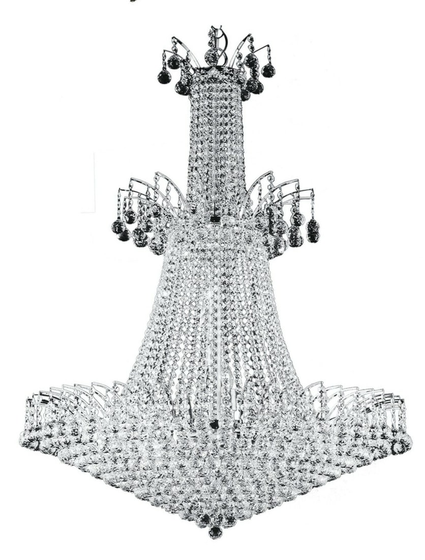 Victoria 18-Light Chrome Chandelier with Grand King K9 Crystals 43 Inch Height (1 of 2)