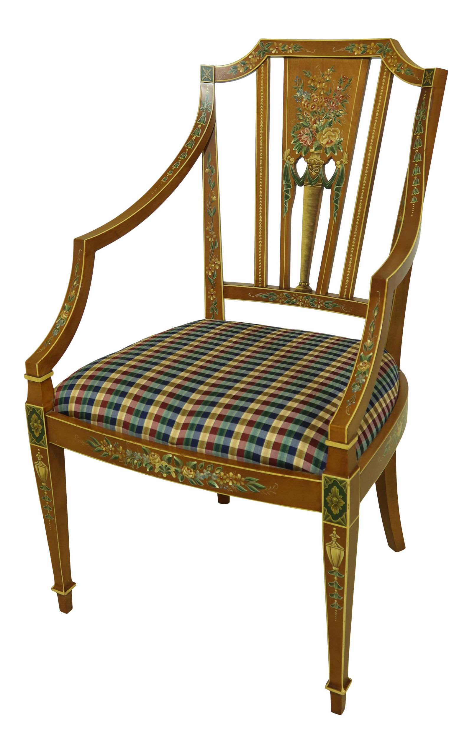 Hand Painted Adam Style Armchair with Quality Craftsmanship (1 of 10)