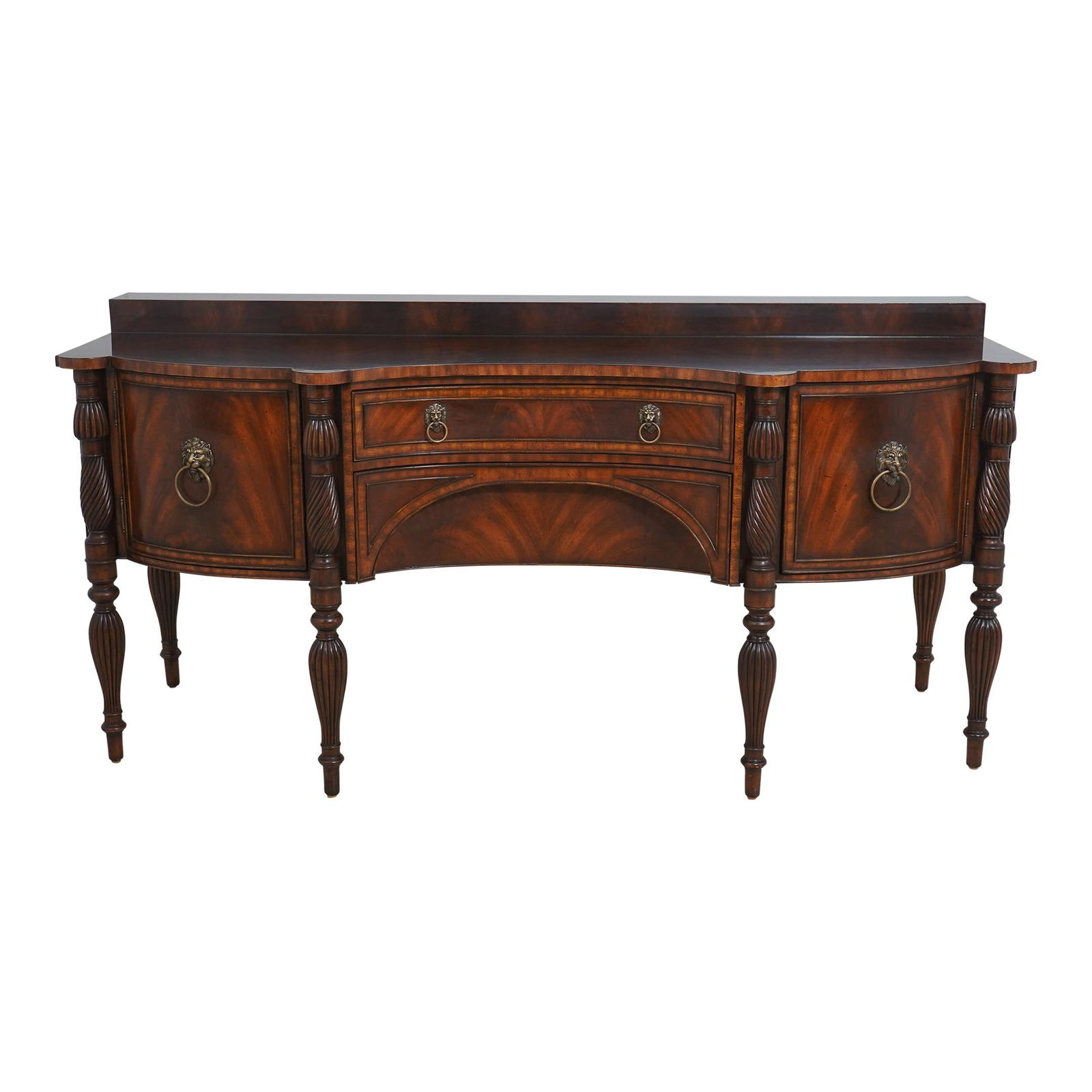 Maitland Smith Sheraton Mahogany Large Sideboard with Lion Head Pulls (1 of 10)