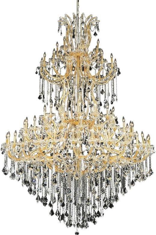 Elegant Lighting Maria Theresa Golden Teak Smoky Crystal Chandelier (1 of 1)