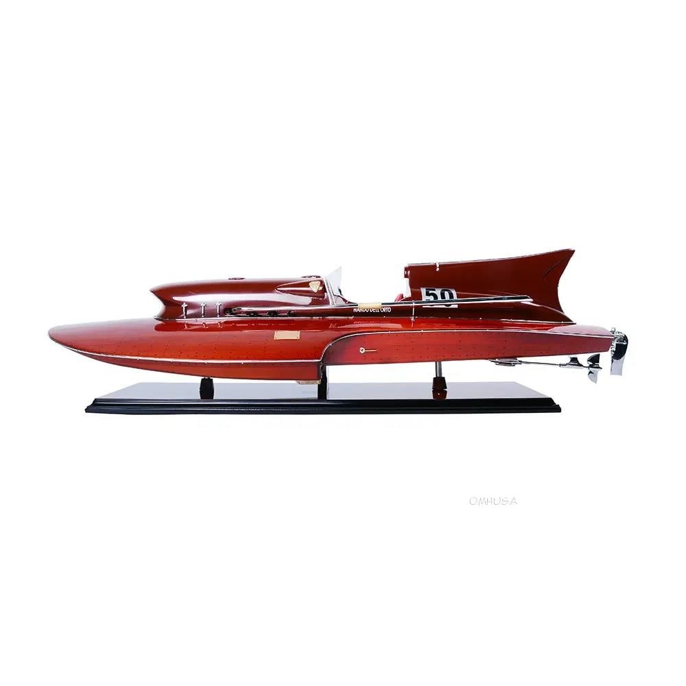 Handcrafted Ferrari Hydroplane Model Retro Racing 32 x 12.5 (1 of 17)