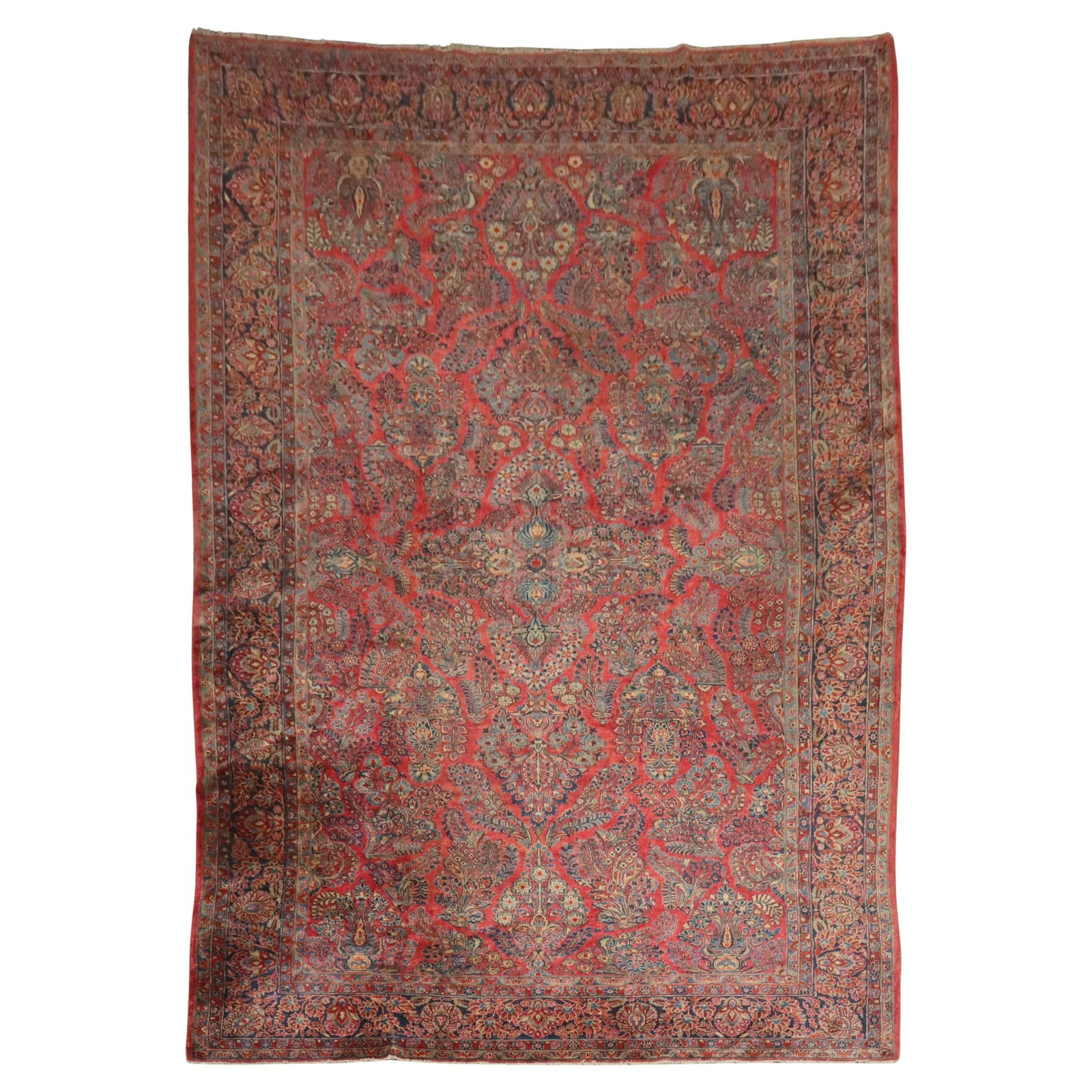 Zabihi Collection 8'11 x 15' Jewel Toned Persian Sarouk Rug (1 of 8)