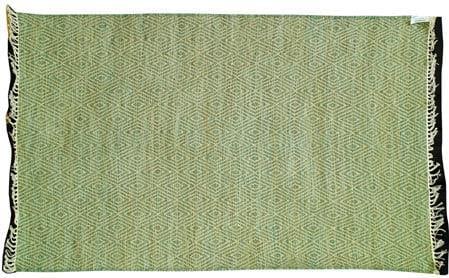 Elegant 5x7 Hand-Woven Wool Rug with Green Diamonds (1 of 1)