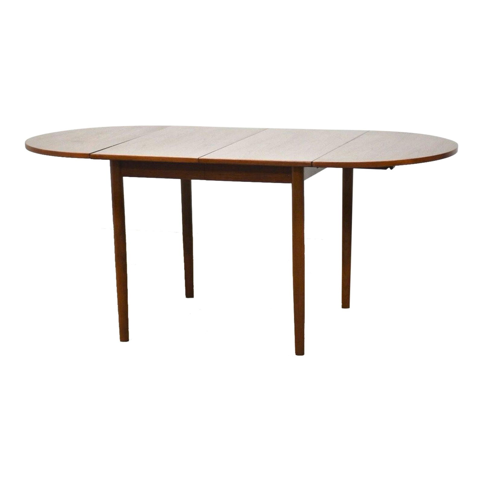 1960s Danish Teak Oval Dining Table with Drop Leaf Design (1 of 9)