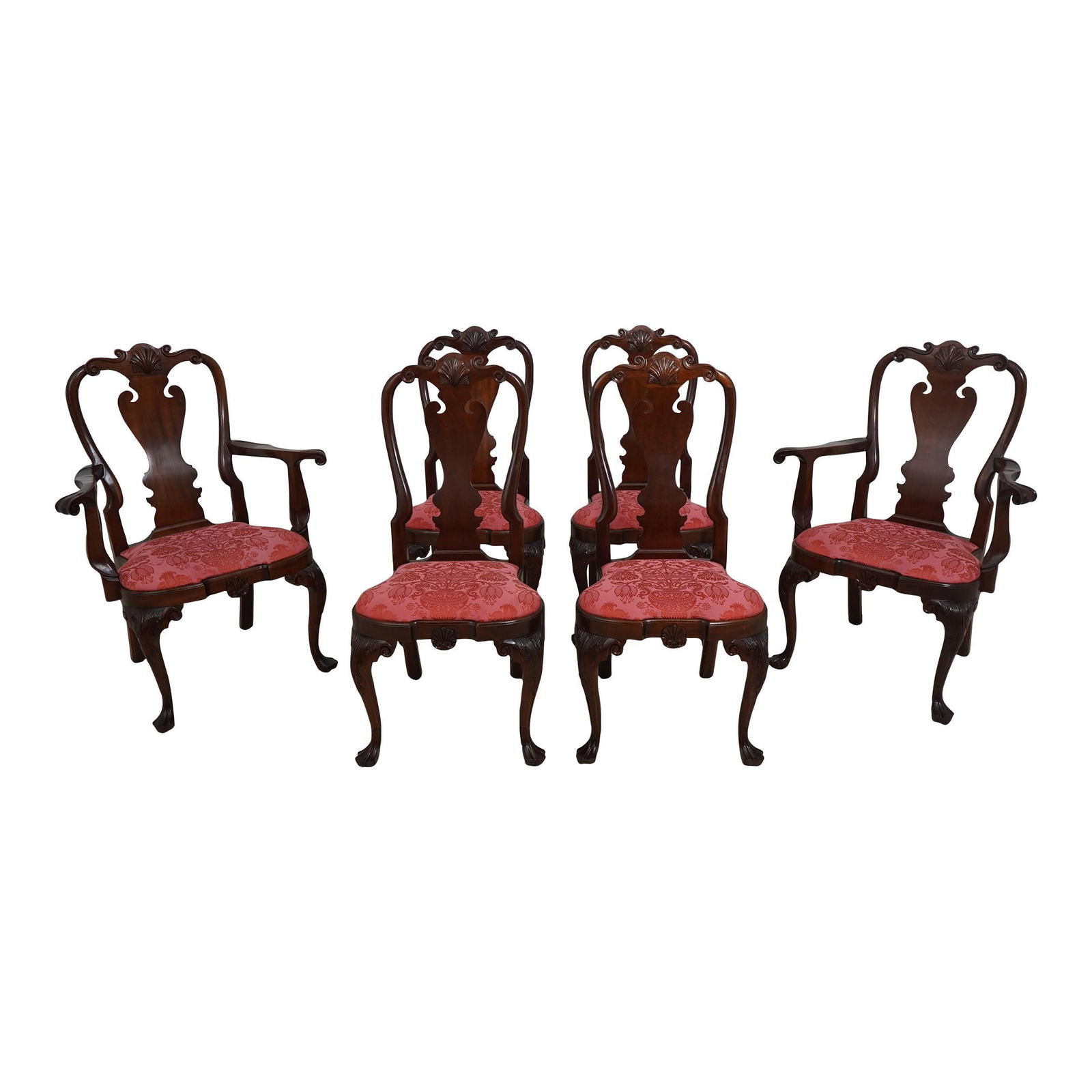 Set of 6 Stickley Colonial Williamsburg Mahogany Dining Chairs (1 of 10)