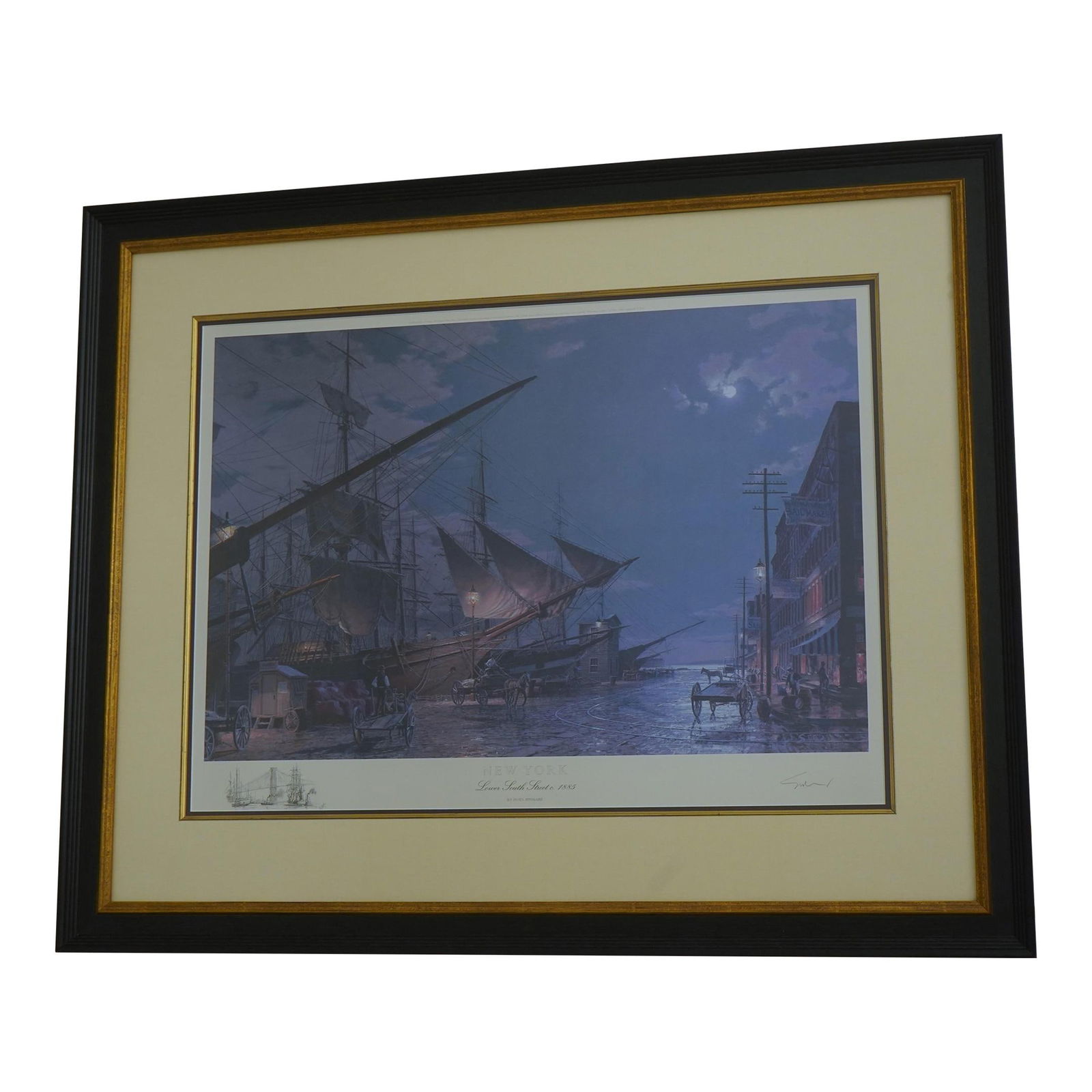 Artist Signed Maritime Heritage New York Framed Lithograph Print (1 of 10)