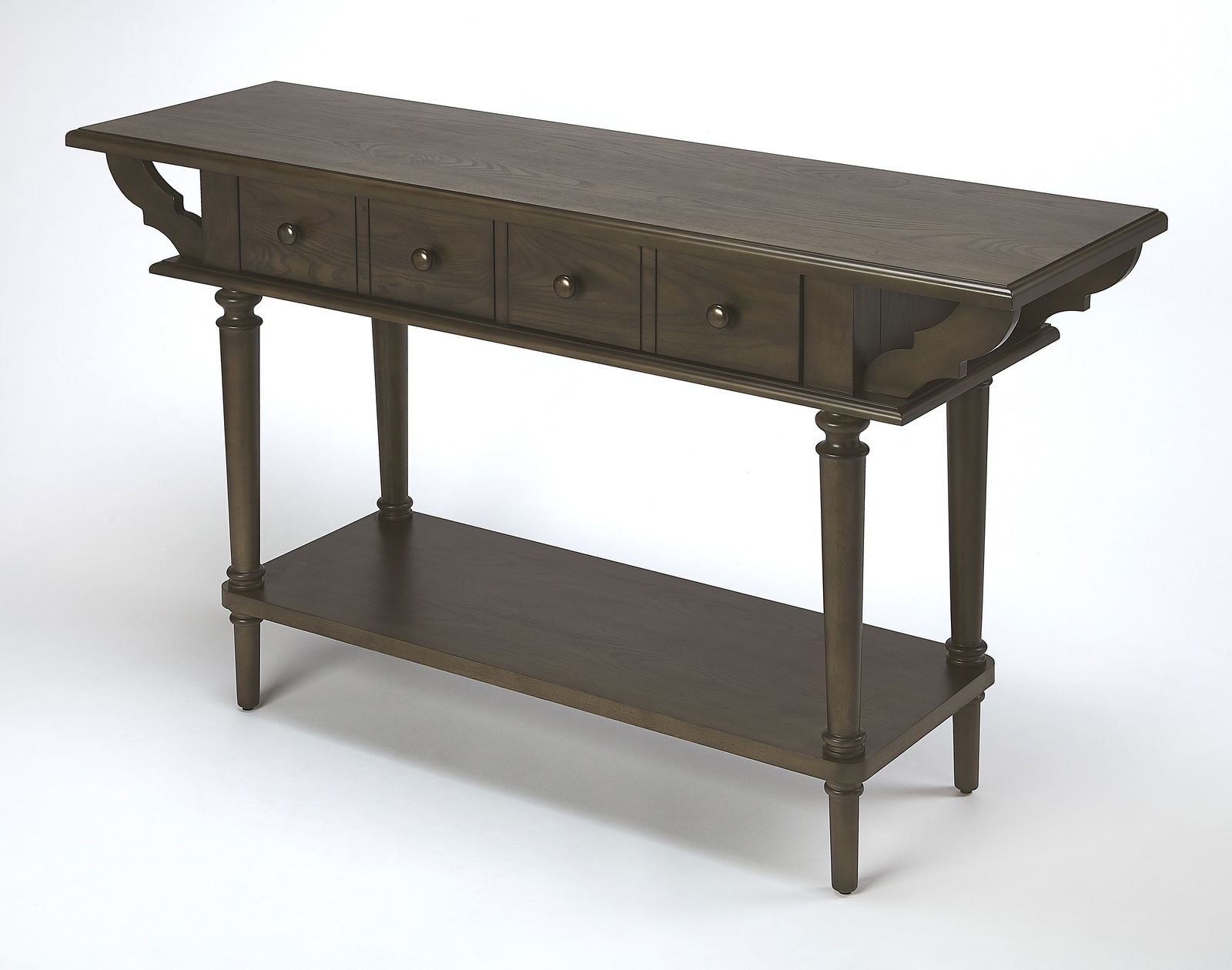 Butler Vintage-Style Console Table with Brass Hardware (1 of 7)