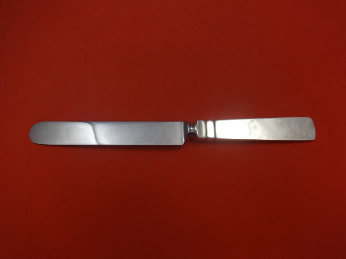 Old Newbury Crafters Scandia Sterling Silver Dinner Knife 9 5/8 Blunt Blade (1 of 1)