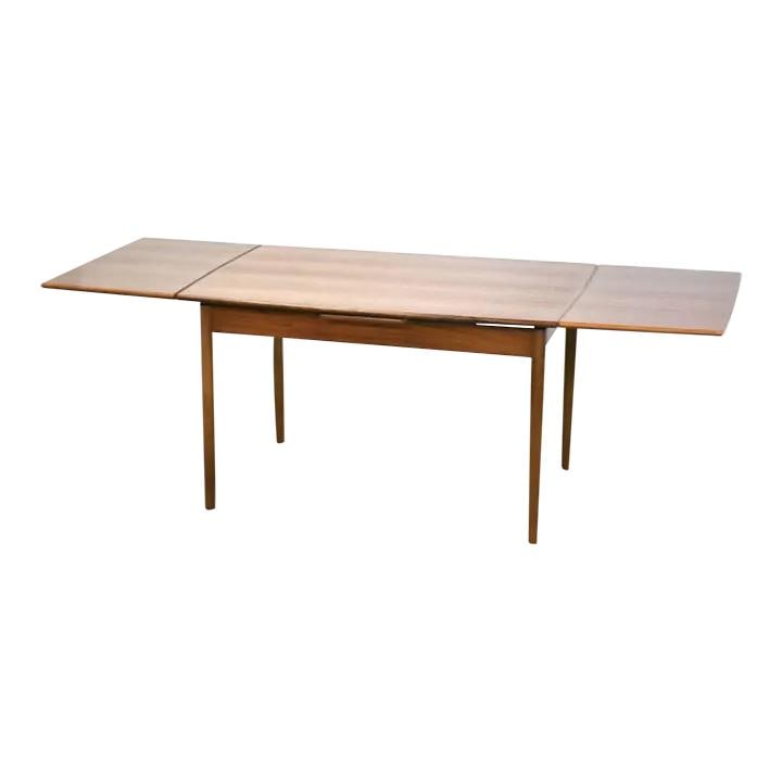 1960s Danish Modern Teak Draw Leaf Dining Table 72.25 in (1 of 9)