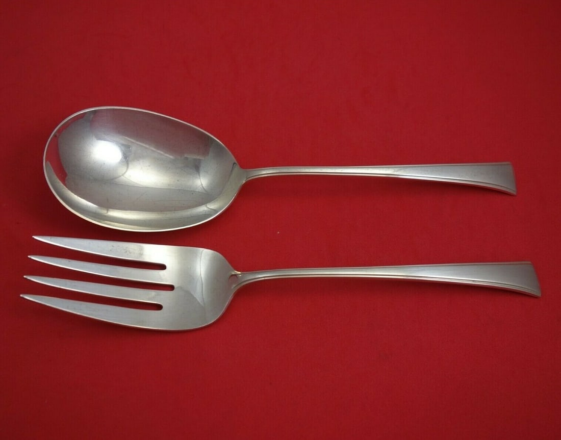 International Sterling Silver Tranquility 2-Piece Salad Serving Set 9 1/4" (1 of 2)