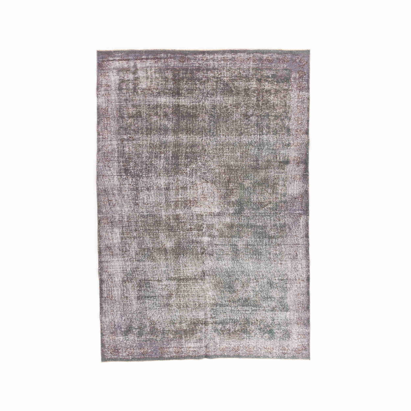 Vintage Handmade Wool on Cotton Carpet 78.7 x 114.2 Inches (1 of 8)