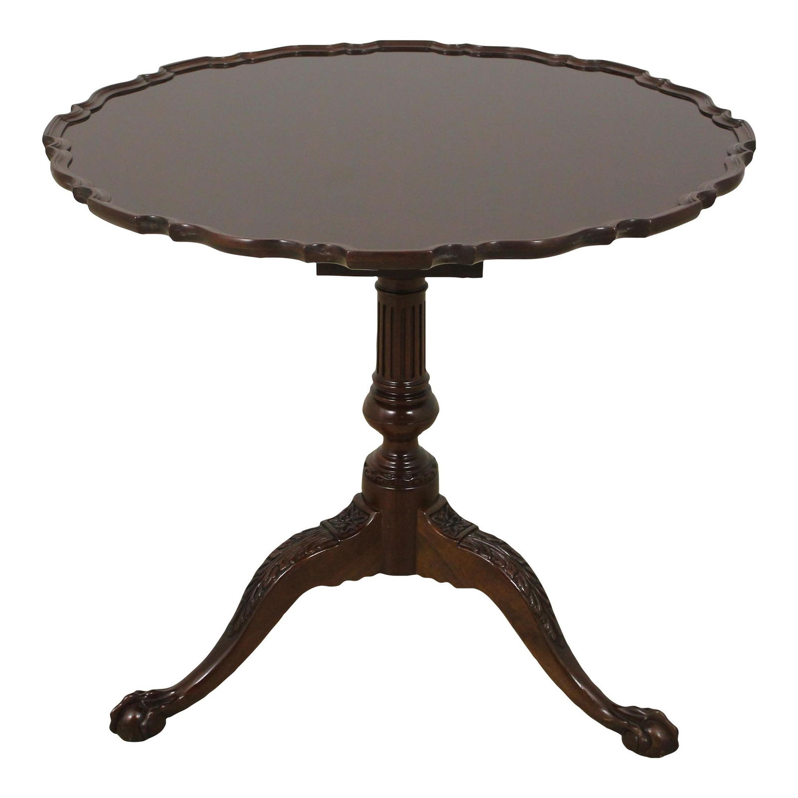 Baker Chippendale Mahogany Tilt Top Table with Ball and Claw Feet (1 of 10)
