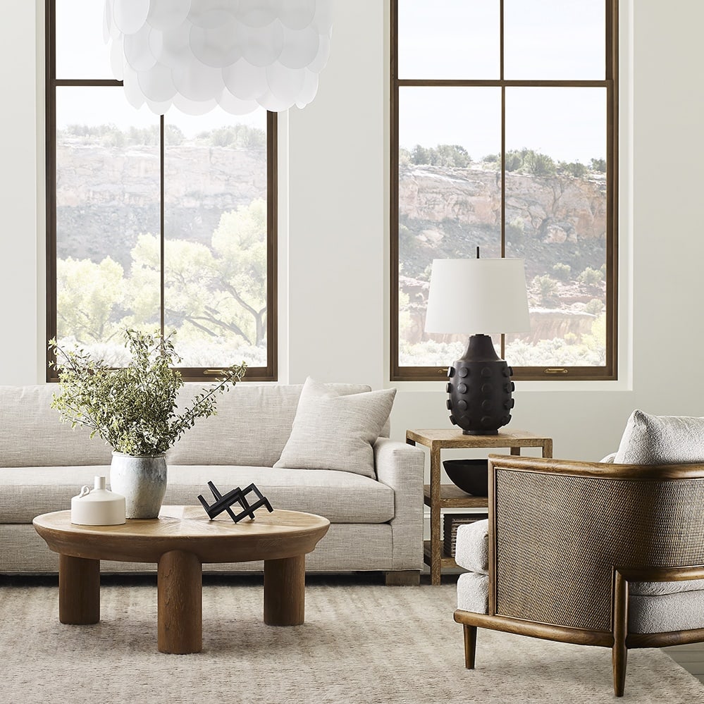 Woodbridge Sol Circular Cocktail Table 20th C African Style 42" (1 of 5)