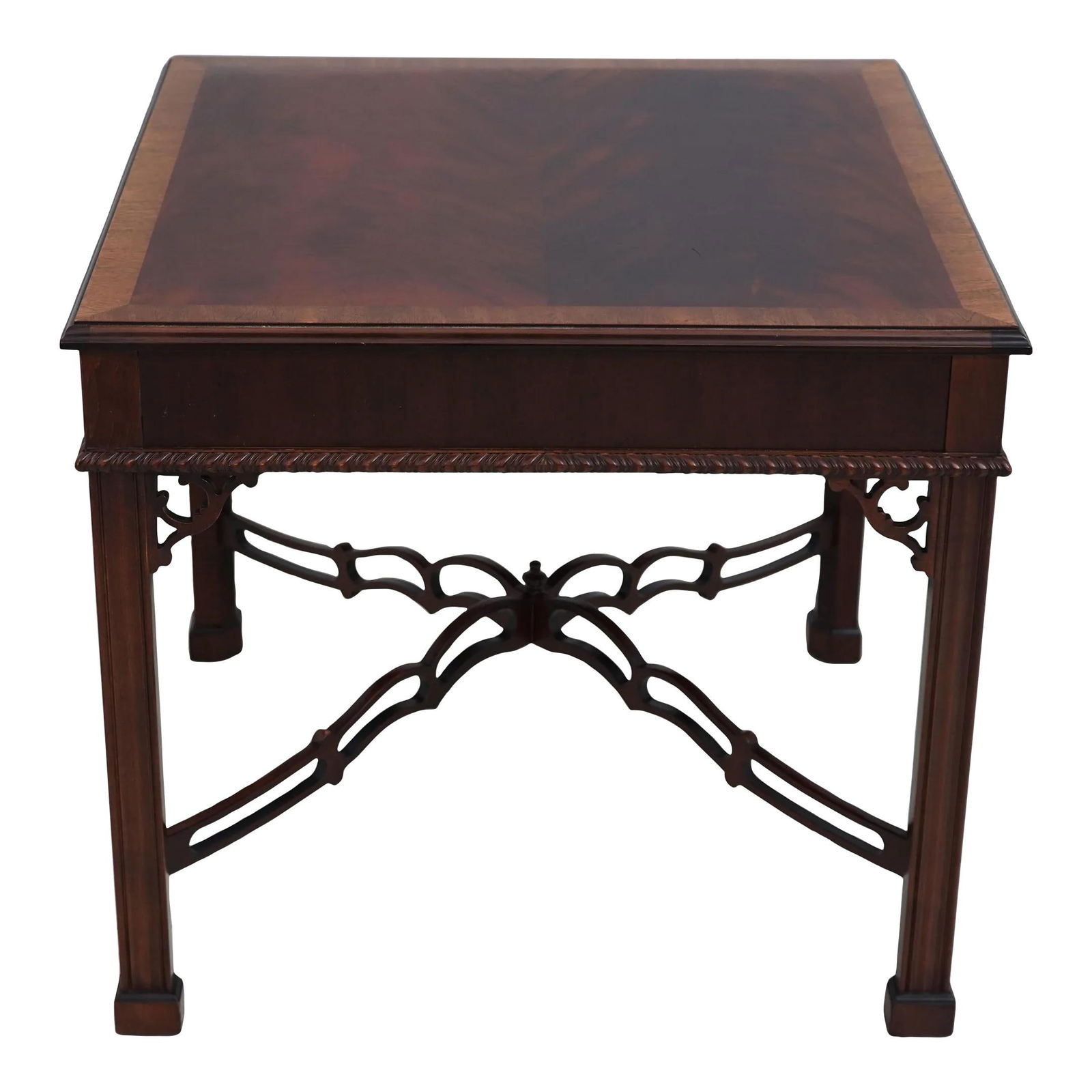 Chippendale Style Mahogany Lamp Table with Figural Design (1 of 10)