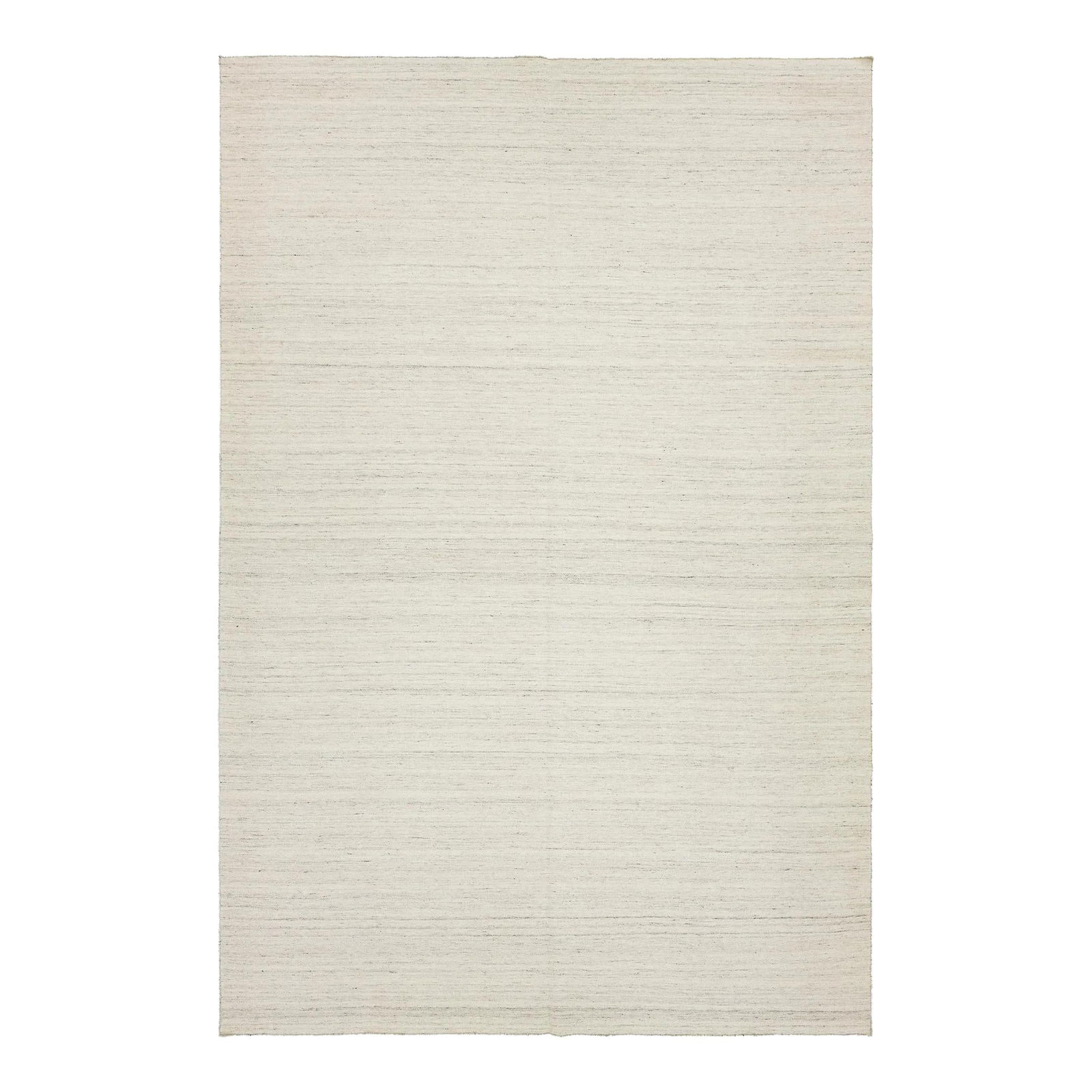 Handmade Modern 10' x 15' Wool Flatweave Rug in Ivory Stripes (1 of 10)