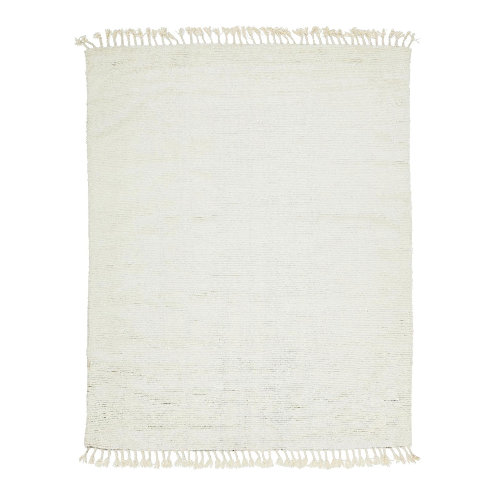 Contemporary Ivory Moroccan Hand-Knotted Wool Rug 8' x 10' (1 of 9)