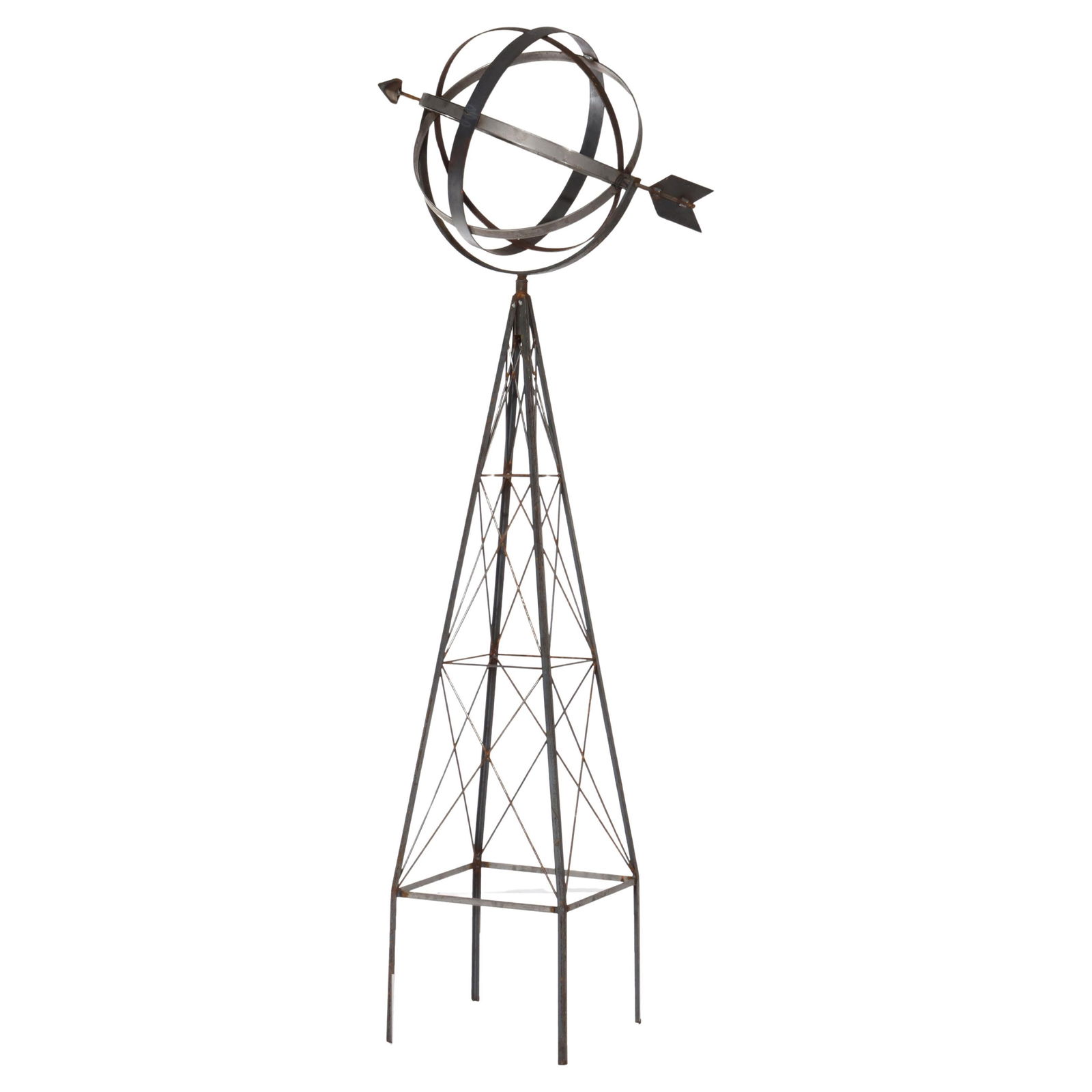 Oversized 105 Vintage Wrought Metal Garden Armillary 20th Century (1 of 7)