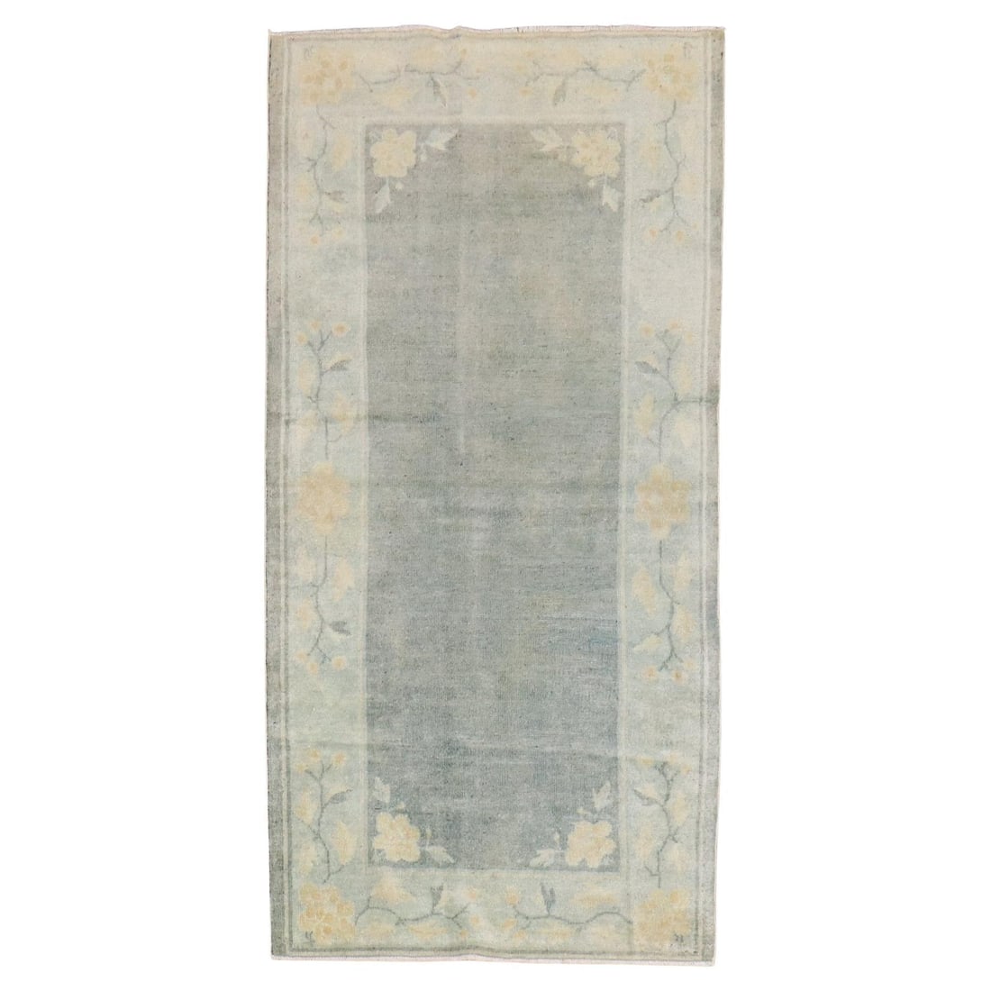 Zabihi Collection Antique Art Deco Peking Wool Rug 3' x 5'9'': Zabihi Collection Antique Art Deco Peking Wool Rug 3' x 5'9'' This exquisite early 20th-century Chinese Peking rug features a beautiful Art Deco style with a neutral floral pattern, making it a perfec