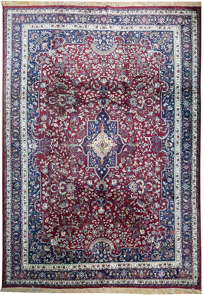 Handwoven 8.6 x 11.8 Maroon Jaipur Area Rug Indian Craftsmanship: Handwoven 8.6 x 11.8 Maroon Jaipur Area Rug Indian Craftsmanship Free continental US Shipping Elevate your home decor with this stunning pre-owned Jaipur rug, measuring 8' 6" x 11' 8". Handwoven from