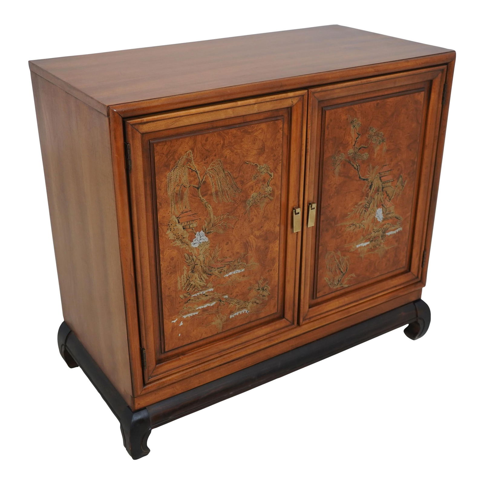 Henry Link Chinoiserie Modernist 2 Door Wood Cabinet (1 of 10)