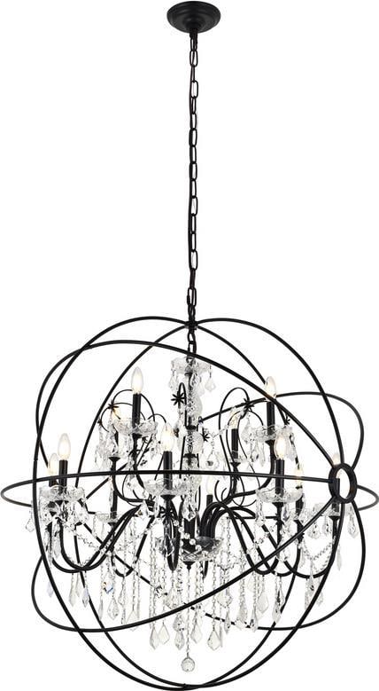 Elegant Lighting Cordelia 12-Light Crystal Pendant 46 Inch Regency Style: Elegant Lighting Cordelia 12-Light Crystal Pendant 46 Inch Regency Style Illuminate your space with the stunning Cordelia 12-Light Crystal Pendant. This exquisite piece showcases a Regency style desig