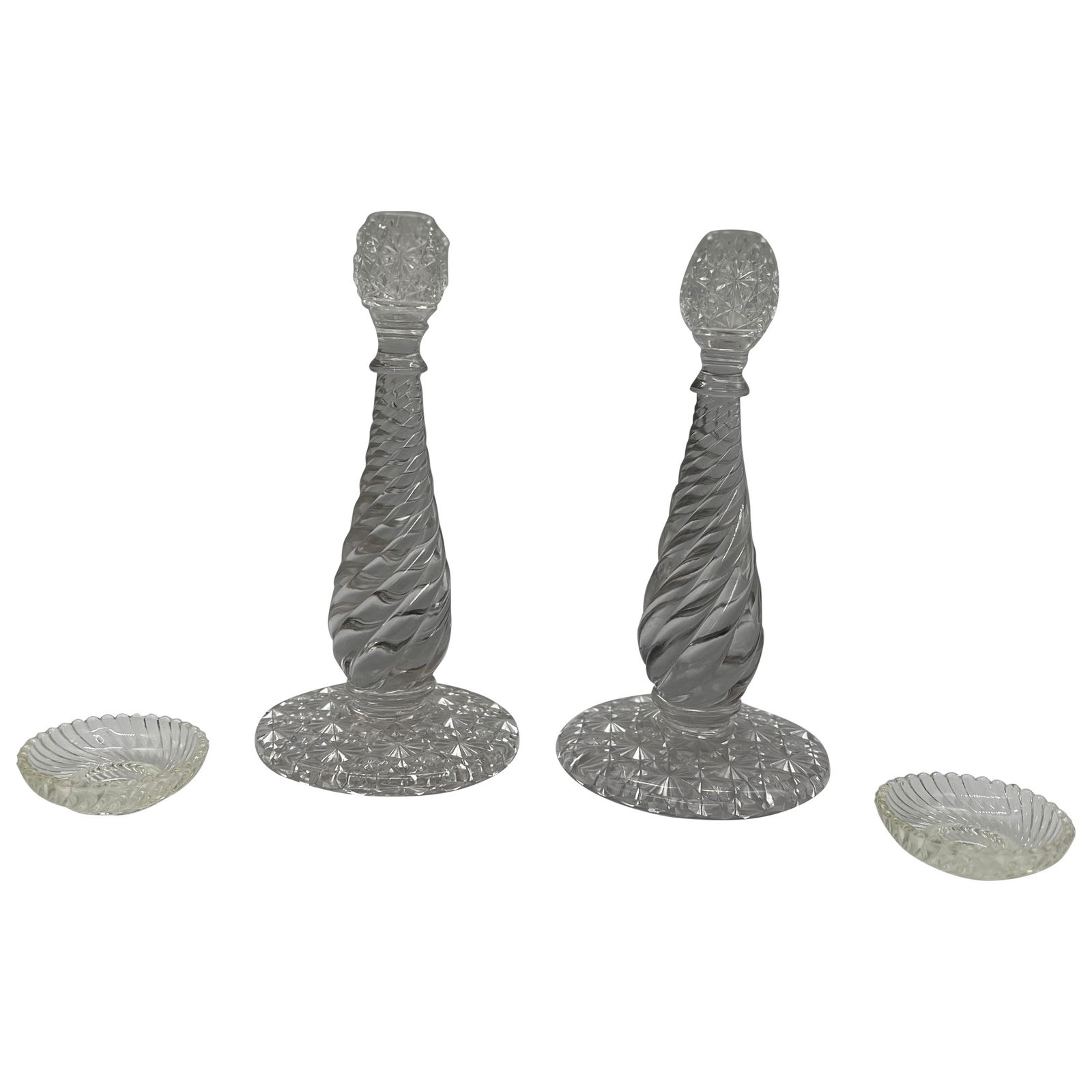 Rare Pair of 19th Century American Brilliant Cut Glass Candlesticks (1 of 13)