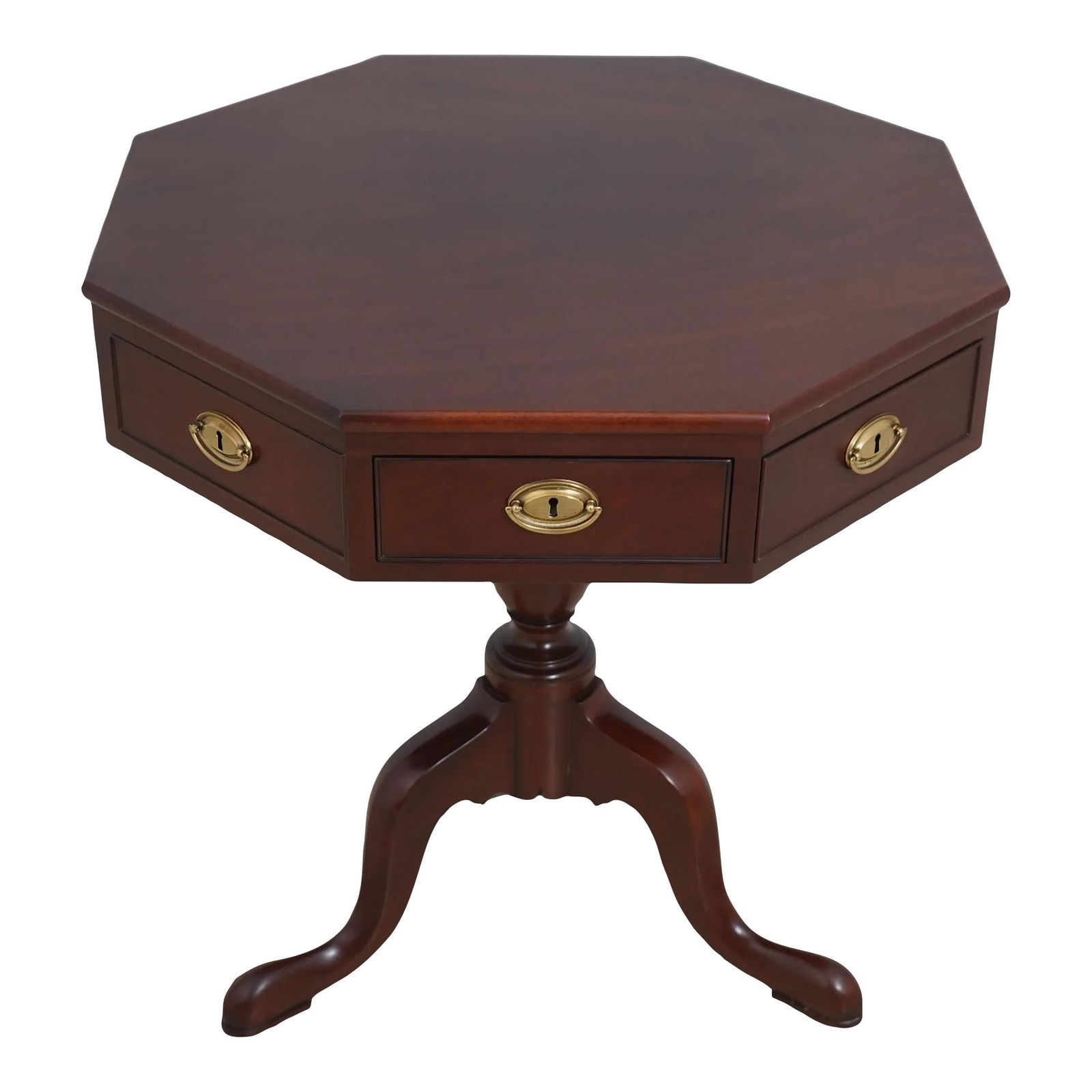 Kindel Winterthur Revolving Drum Table with Octagonal Top and 4 Drawers (1 of 10)