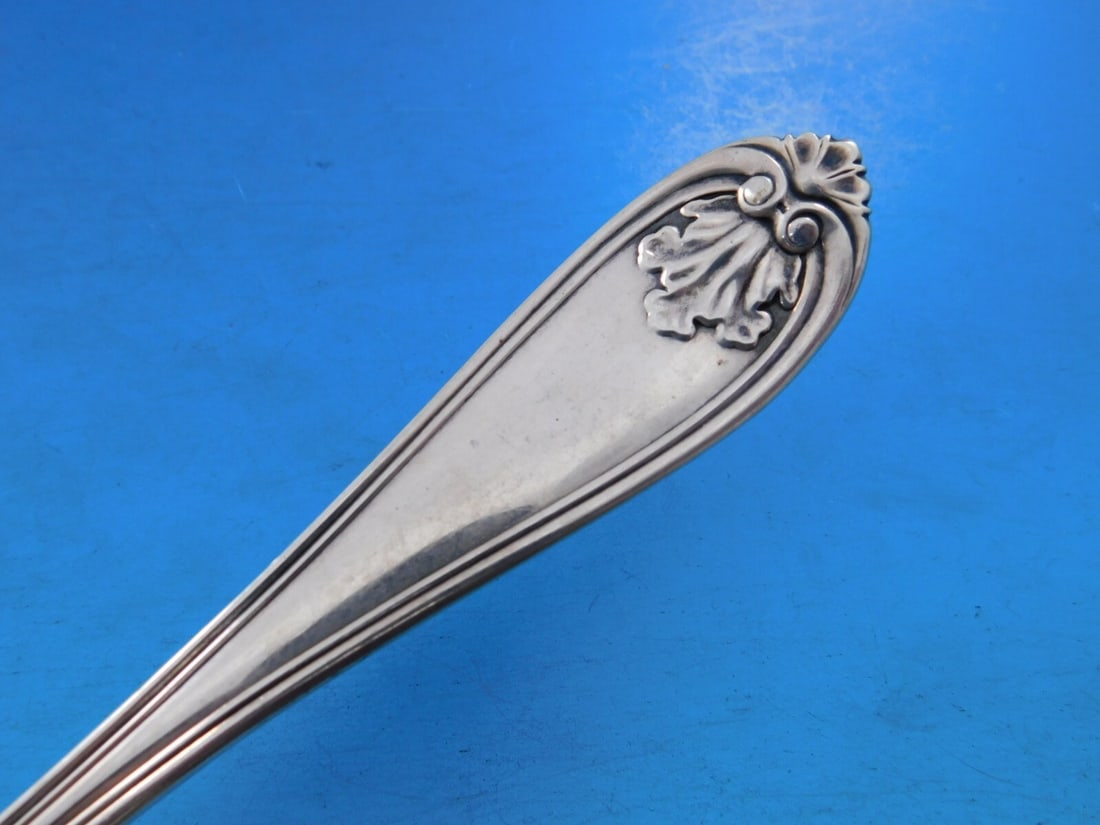 Albert Coles Leaf Pattern Coin Silver Fish Serving Set - 4