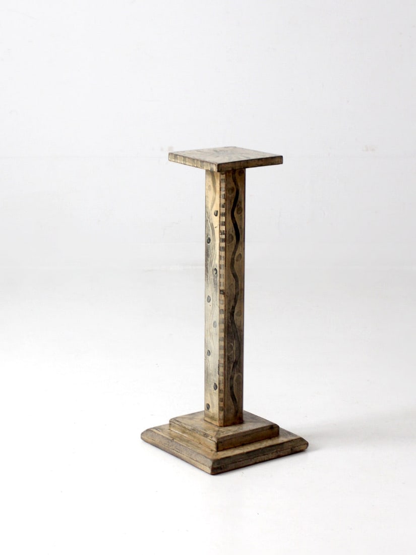 Vintage 20th Century Hand Painted Wooden Pedestal Stand (1 of 13)