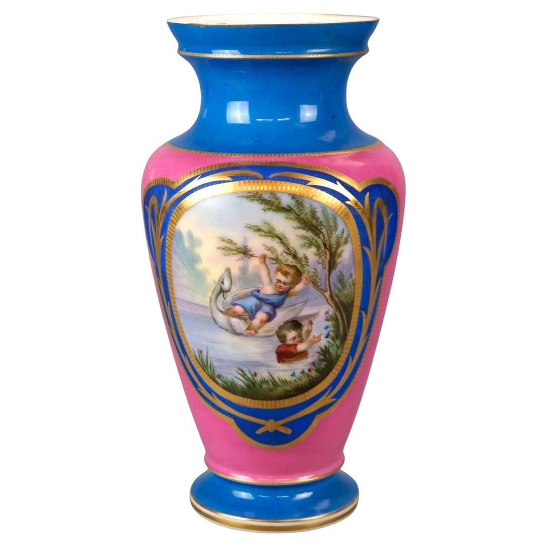 19th Century Antique French Old Paris Porcelain Vase with Children (1 of 11)