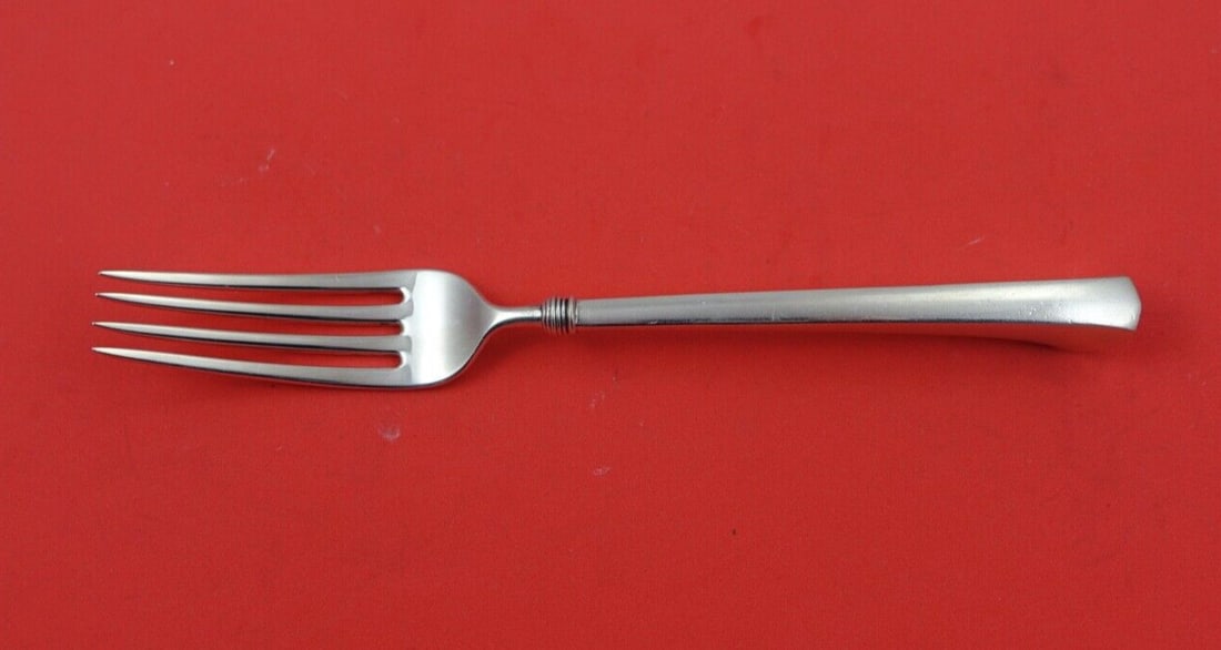 Gorham Angelo Sterling Silver Dinner Fork 8 Inch Monogrammed: Gorham Angelo Sterling Silver Dinner Fork 8 Inch Monogrammed This stunning dinner fork is part of the Angelo pattern by Gorham, crafted from high-quality sterling silver. Measuring 8 inches, this piec
