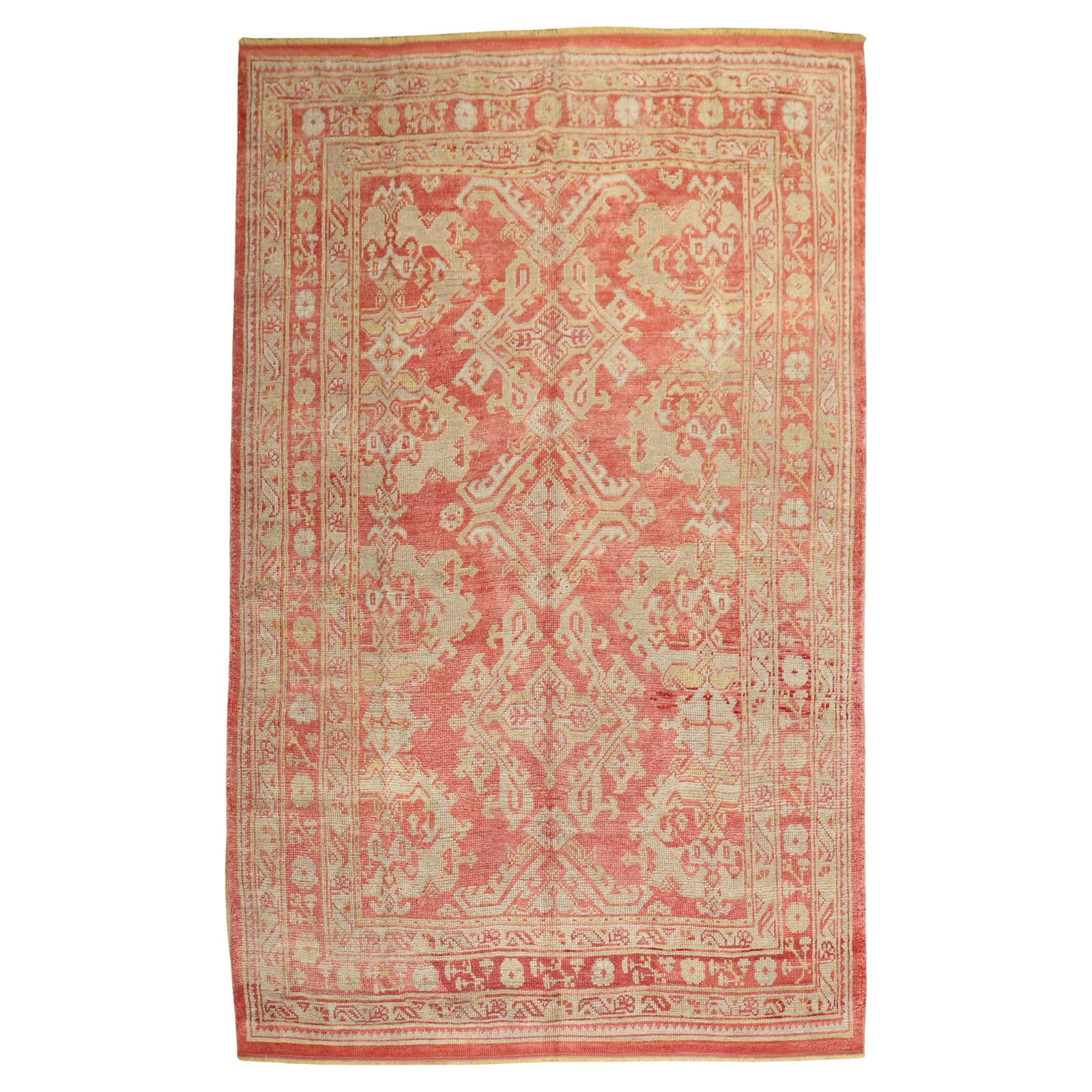 Early 20th Century Hand-Woven Turkish Oushak Rug 82 x 123: Early 20th Century Hand-Woven Turkish Oushak Rug 82 x 123 Discover the charm of this Early 20th Century Antique Turkish Oushak Rug, a perfect addition to your home decor. Hand-woven from high-quality
