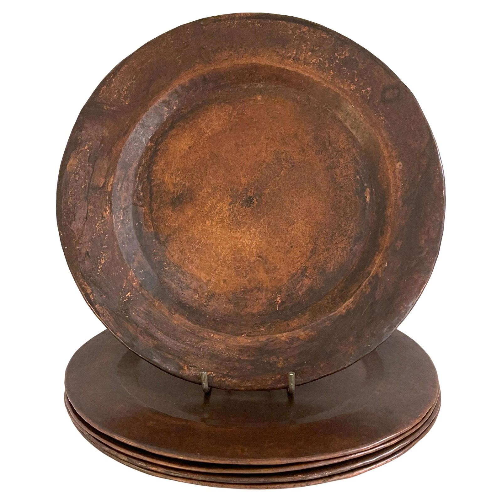 Roycroft 7 Piece Copper Service Plates Set Arts and Crafts 1905 (1 of 18)
