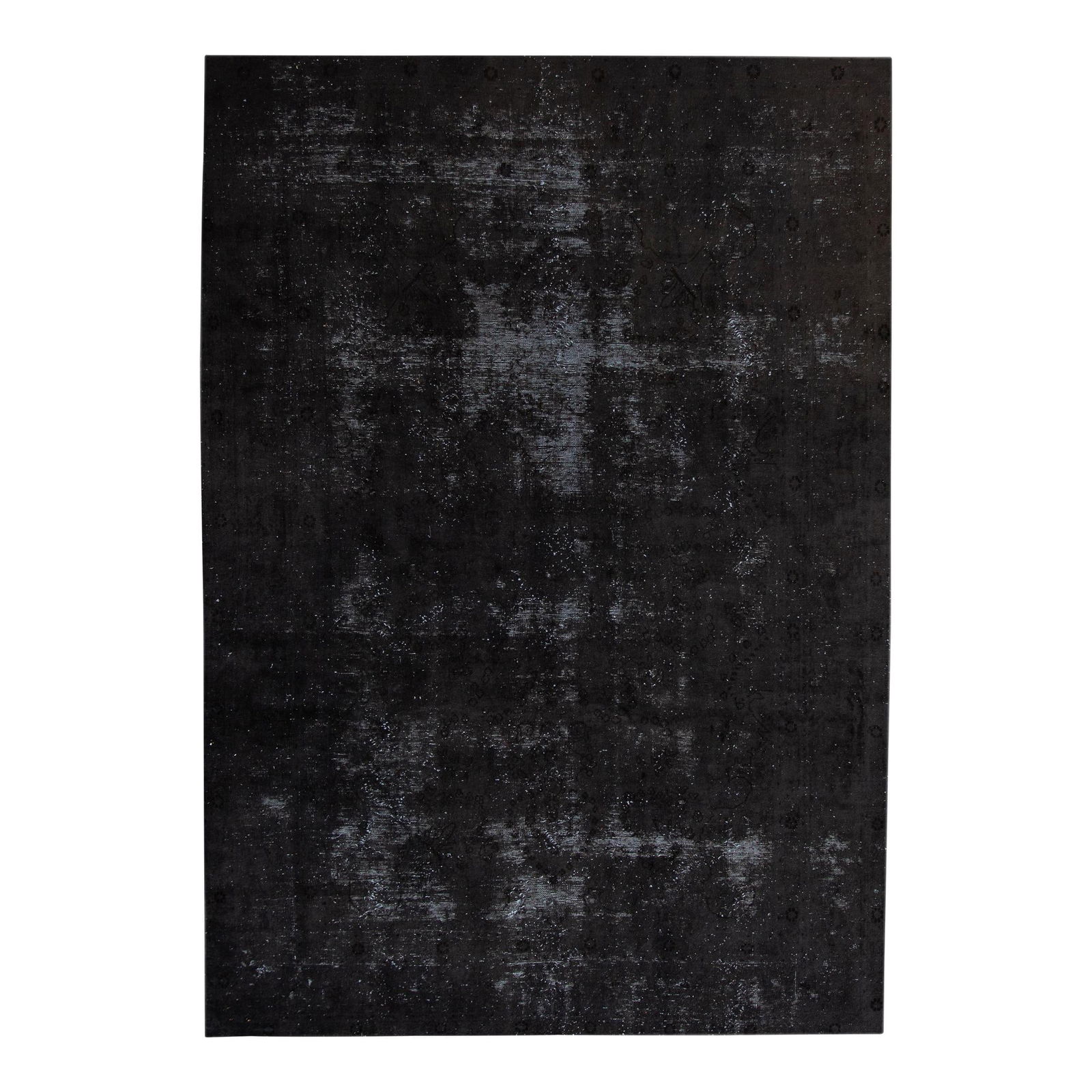 Hand-Knotted Charcoal Vintage Wool Rug 7'9" X 11' (1 of 9)