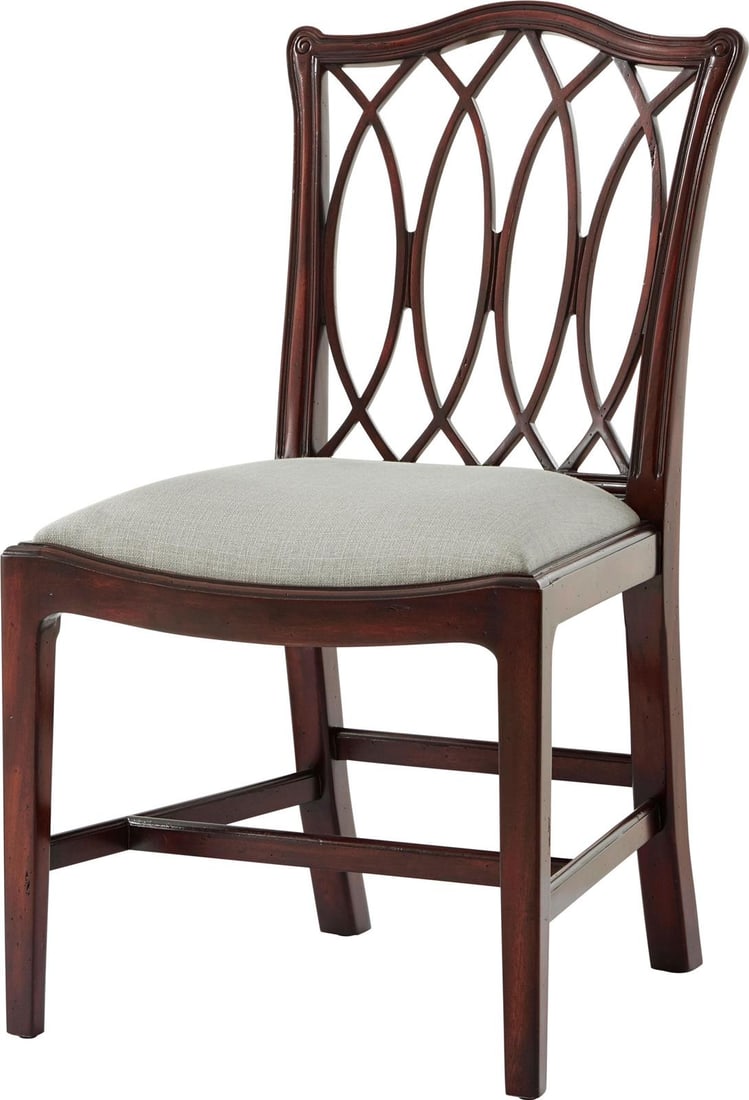 Theodore Alexander Trellis Dining Chair Mahogany English Traditional Style (1 of 5)