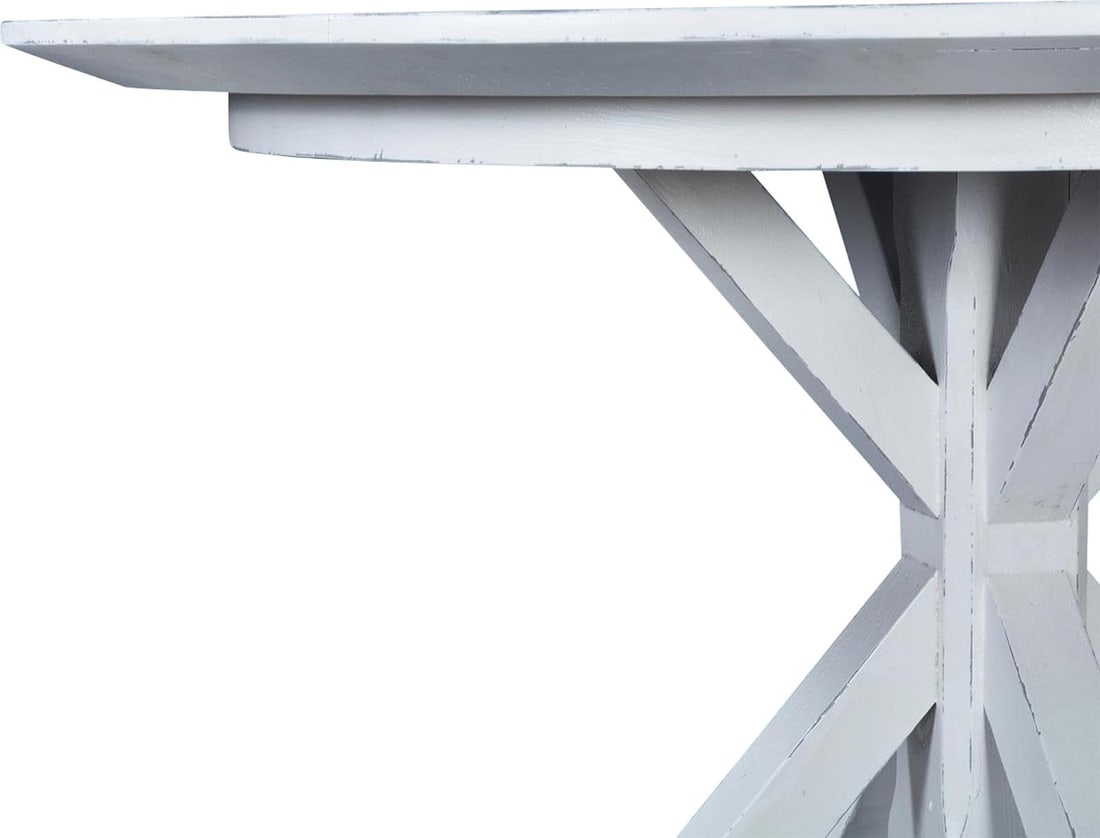 Dublin Coastal Style Dining Table Solid Wood White Finish (1 of 5)