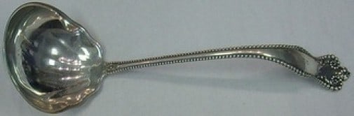 Mount Vernon Twentieth Century Sterling Silver Soup Ladle 12 3/8 in Monogrammed: Mount Vernon Twentieth Century Sterling Silver Soup Ladle 12 3/8 in Monogrammed This exquisite soup ladle, crafted from sterling silver, features the elegant 'Twentieth Century' pattern by Mount Verno