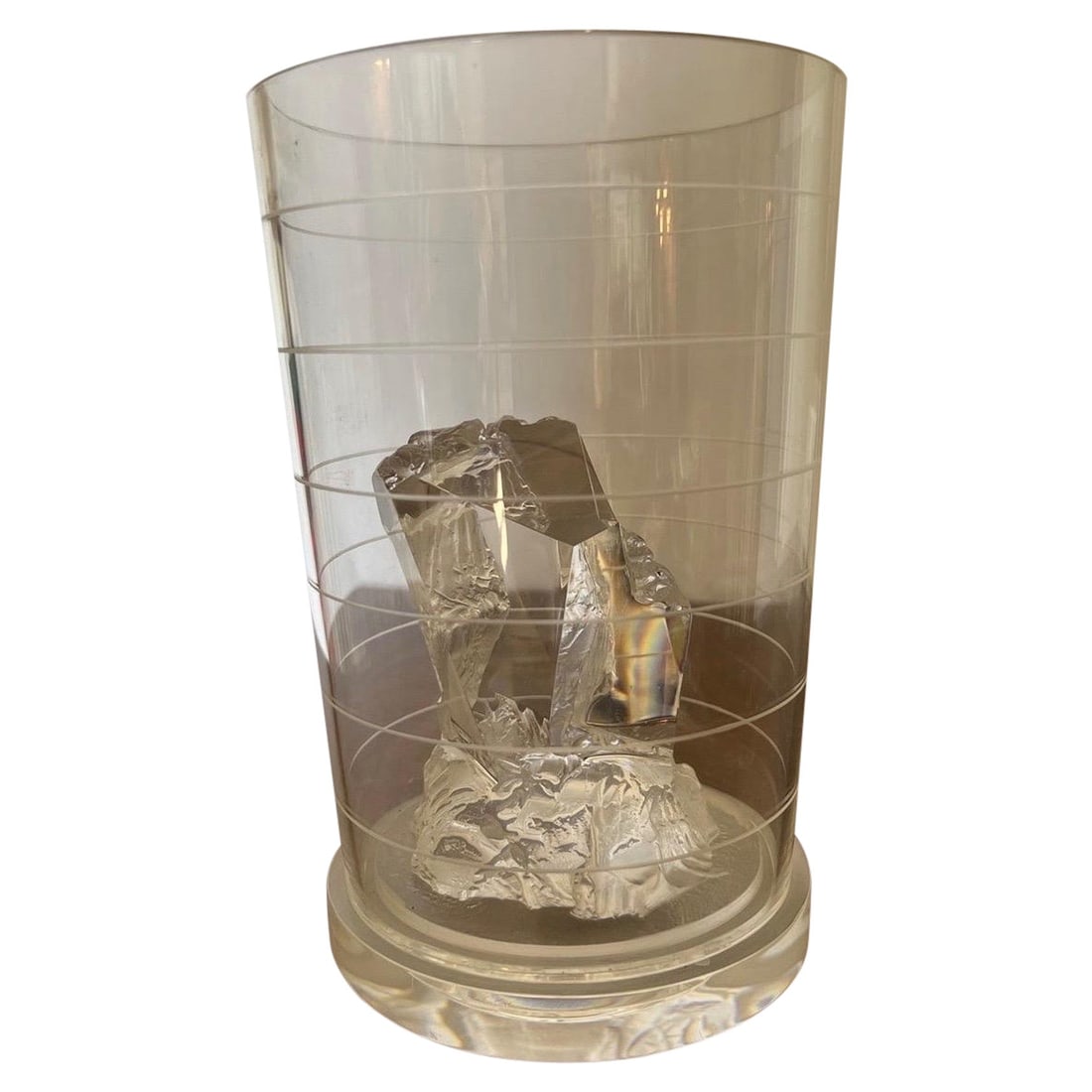 Unique 1 of 1 Ice Berg Beaker Sculpture by David Dowler 1992 (1 of 5)