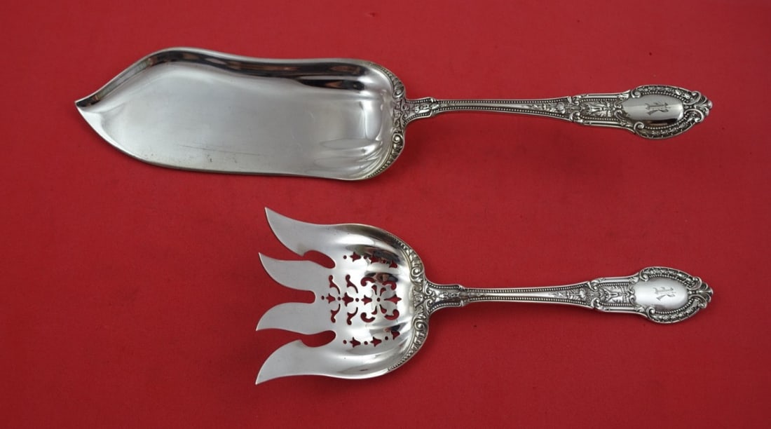 Gorham Tuileries Sterling Silver Fish Serving Set 2-Piece Knife Fork (1 of 2)